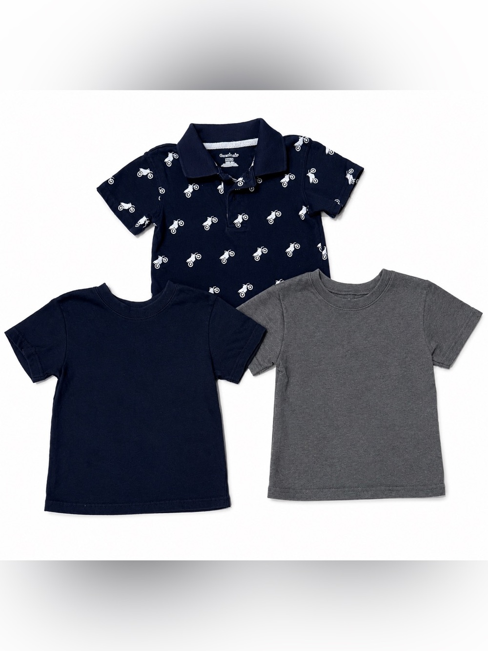 Garanimals Navy & Gray 3-Pack Kids Polo and Tees